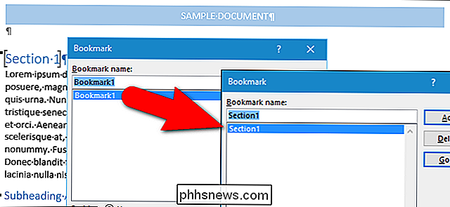 Cómo cambiar el nombre de un marcador en Microsoft Word usando un complemento gratuito