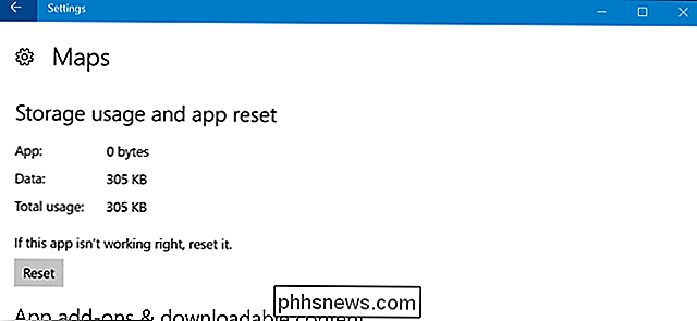 De gegevens van een app op Windows 10 resetten