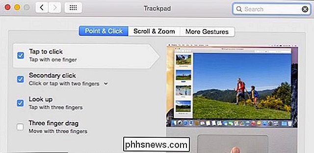 Rechtsklikken met twee vingers en andere OS X-bewegingen van het trackpad