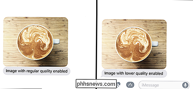 Comment économiser la bande passante en réduisant la qualité d'image d'iMessage
