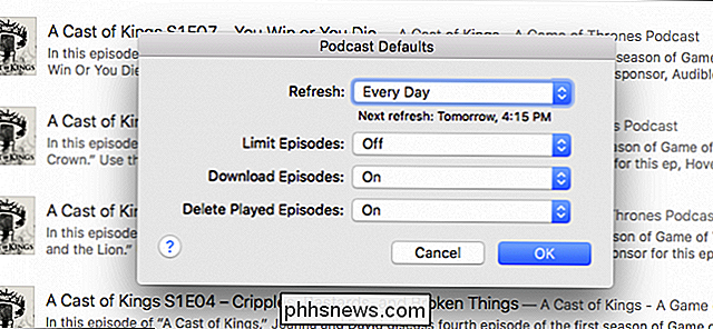 Sådan sparer du plads på din Mac eller iPhone ved at begrænse podcast downloads