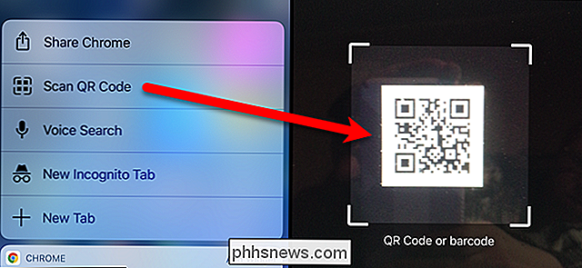 Een QR-code scannen met Chrome op uw iPhone