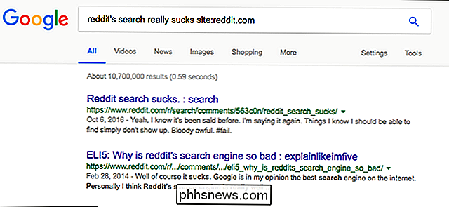 Sådan søger du på et hvilket som helst websted, selvom det ikke har en søgefunktion