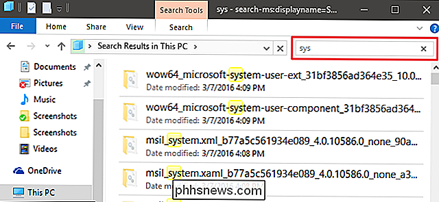 Så här söker du i Windows File Explorer genom att bara skriva