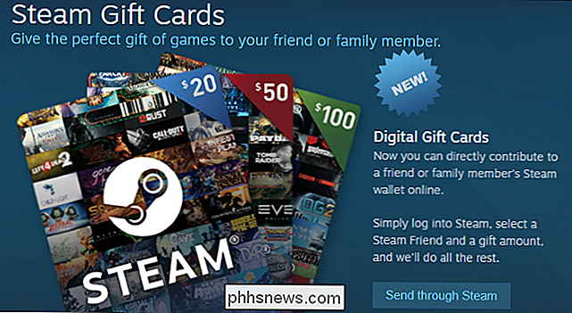 Cómo enviar una tarjeta de regalo digital Steam en cualquier cantidad