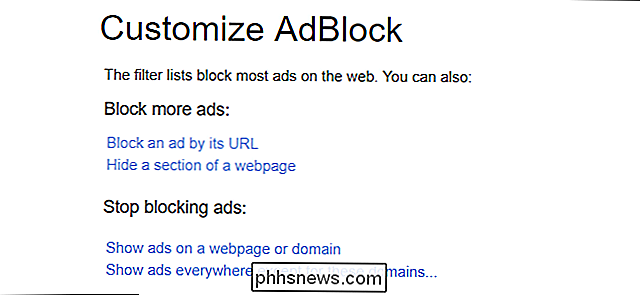Cómo configurar AdBlock para que solo bloquee anuncios en sitios específicos