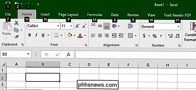 Festlegen der Zeilenhöhe und Spaltenbreite in Excel mit der Tastatur