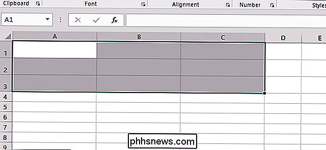 Como definir a altura da linha e a largura da coluna no Excel