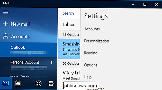 Hur man konfigurerar och anpassar e-postkonton i Windows 10