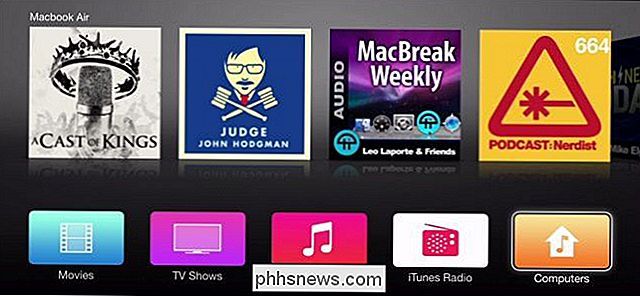 Apple TV instellen voor het afspelen van uw persoonlijke iTunes Library