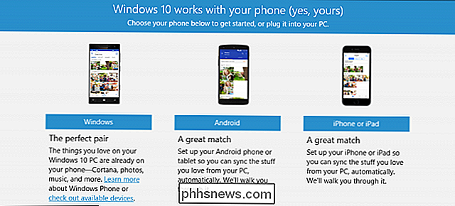 Cómo configurar la aplicación Phone Companion en Windows 10 en Android e iOS