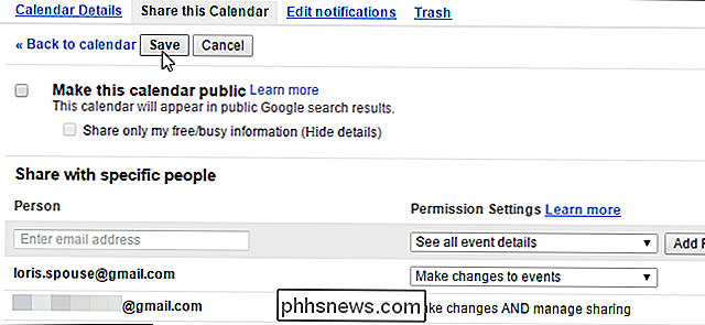Sådan deler du en Google Kalender med andre mennesker