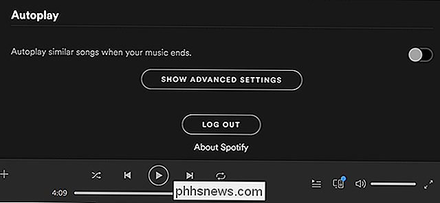 Comment arrêter Spotify à partir de la lecture automatique de musique après la fin d'une playlist ou d'un album