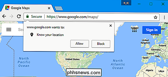 Websites stoppen met vragen om uw locatie