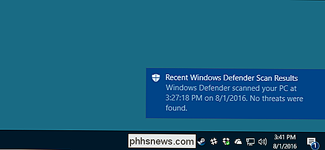 Jak vypnout rozšířené oznámení pro program Windows Defender