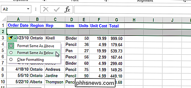 De invoegopties uitschakelen Zwevende knop in Excel