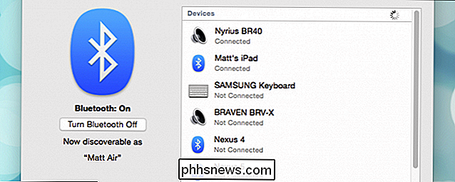 Como usar a transferência de arquivos Bluetooth entre o OS X e dispositivos Android 5.0