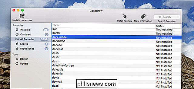 Sådan bruger du Cakebrew, den smukke Homebrew GUI til din Mac