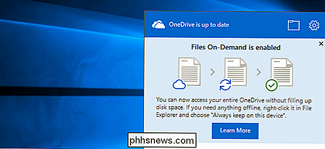 Så här använder du OneDrive-filer på begäran i Windows 10: s Fall Creators Update