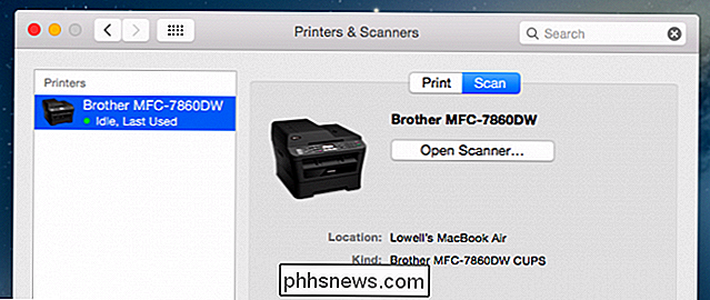 Použití skeneru v počítači Mac OS X