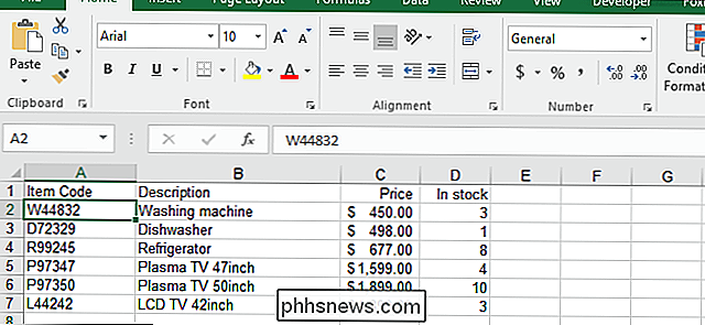 Verwendung von SVERWEIS in Excel