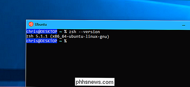 Použití nástroje Zsh (nebo jiného shellu) v systému Windows 10