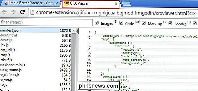 Come visualizzare il codice sorgente di un'estensione per Chrome