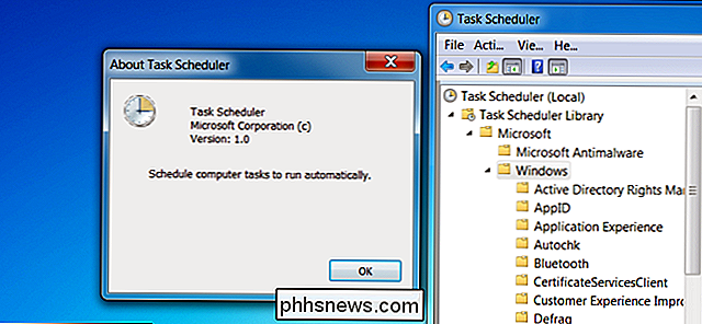 Windows utilise le planificateur de tâches pour les tâches système