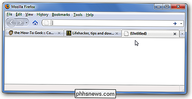Cargue la URL de la última pestaña en una pestaña nueva en Firefox