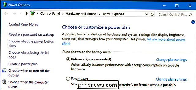 Si vous utilisez le plan d'alimentation équilibré, d'économie d'énergie ou haute performance sous Windows?