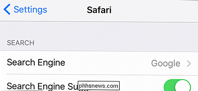 Descripción de Safari para configuraciones de iOS