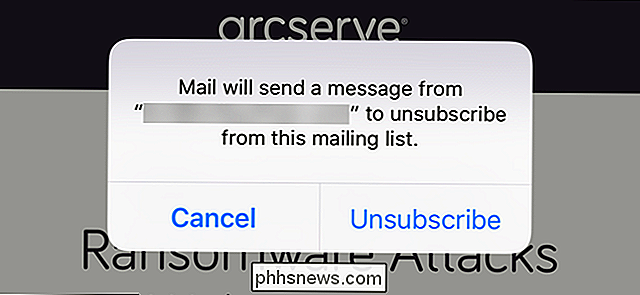 Anular la suscripción a listas de correo con One Tap en iOS 10