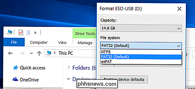 ¿Qué sistema de archivos debería usar para mi unidad USB?