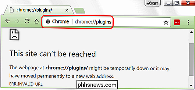 Kas įvyko su chrome: // plugins 
