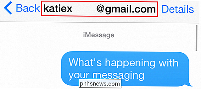 Varför visas några iMessages som ett e-postmeddelande istället för ett telefonnummer?