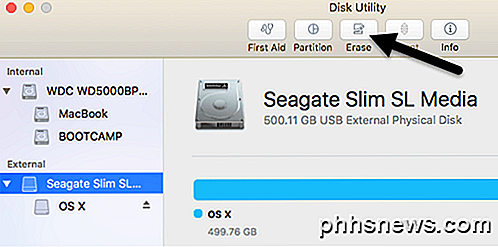 Instalace, spuštění a spuštění systému Mac OS X z externího pevného disku