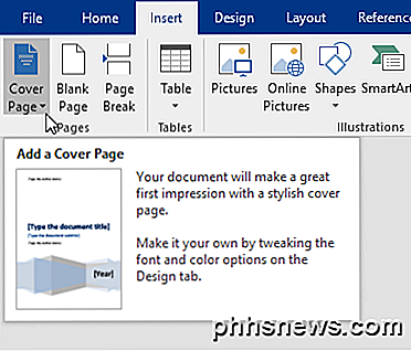 Agregar una página de portada a un documento de Word