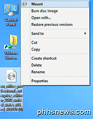 Mounten Sie ein ISO-Image in Windows 10