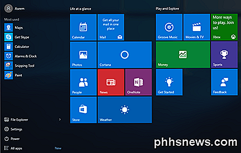 Přizpůsobte si hlavní panel, oblast oznámení a centrum akcí v systému Windows 10